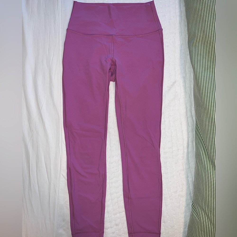 Lululemon Wunder Under 25” Leggings, Size 6, Magenta Glow